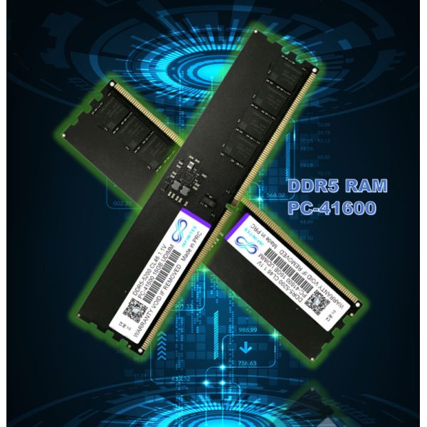 DDR5 RAM 16GB 5600MHz,DRAM 288-Pin U-DIMM PC RAM, XMP 2.0 High Performance Memory,CL18-22-22-42,1.1V