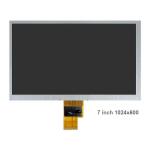 LVDS 40 Pins Display 1024x600 280 Nit TFT Color Monitor 7 Inch