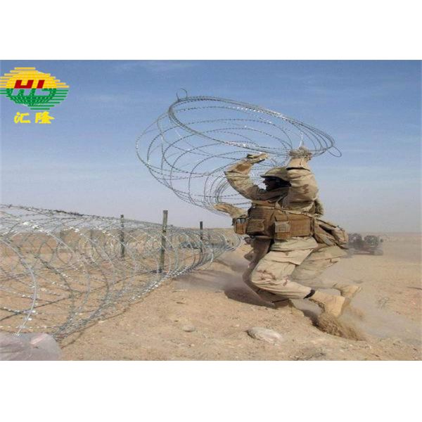 Anti Climbing Spiral Gillnet Barbed Concertina Razor Wire Fence