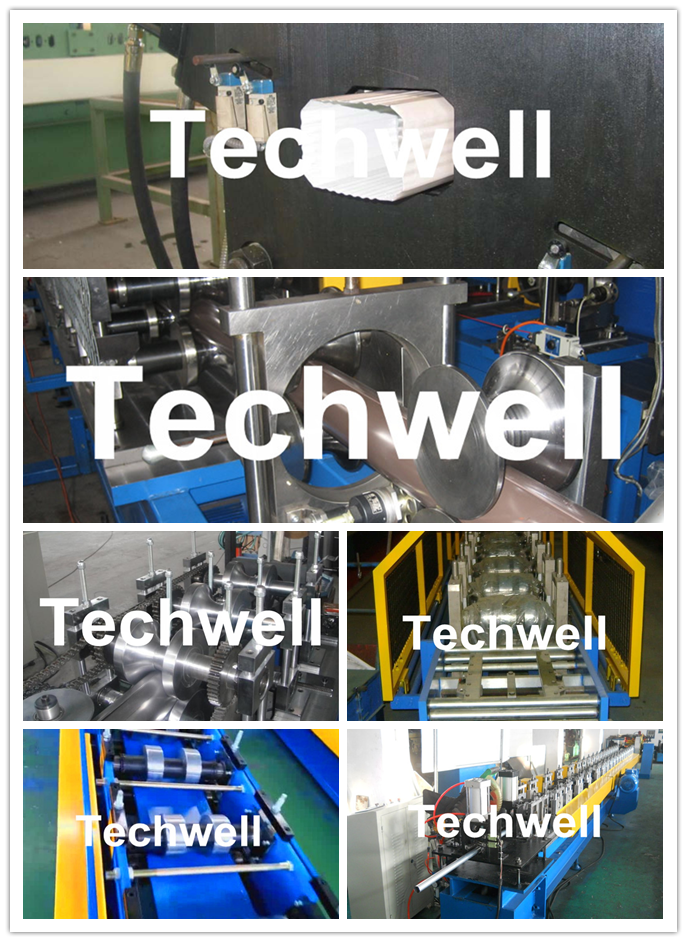 Round Downspout Machine with Hydraulic Cutting / Downspout Roll Forming Machine
