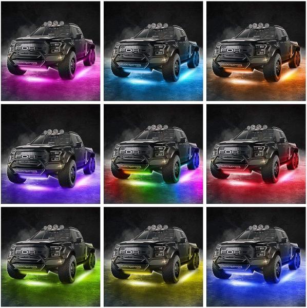 Quality 6pcs 12V RGB Super Bright LED Flexible Waterproof LED Strip Light for Car Interior & Exterior Decoration Running Light for sale