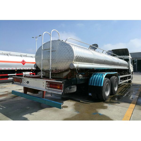 FOTON Polished Stainless Steel Tanker Trucks 18000liters for Drinking Water , Liquid Food ,oil