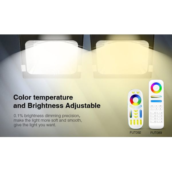 Milight Wifi IP65 10W RGB+CCT LED Floodlight 2.4G RGB and CCT adjustable dual white 3000k 6000k LED outdoor light
