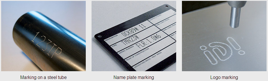 Metal Nameplates Electric Dot Peen Marker , Electric Dot Peen Engraving Machine