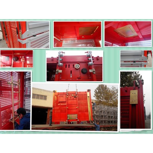 200m SC200 VFD Single Cage Passenger And Material Hoist