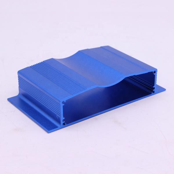 Quality Durable Metal Fabrication Parts Laser Printing Blue Anodizing Aluminum Profile for sale