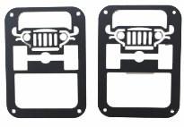 China Pair Rear Lamp Shade Tail Light Covers Trim Protector For Jeep Wrangler ,Car models Style wholesale
