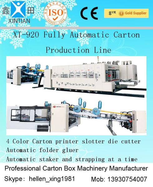Quality High Speed Corrugated Box Making Machine with Folder Gluer Inline for sale