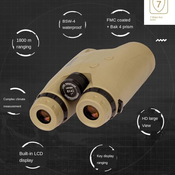 10x42 5-3500m Civilian IPX56 Version Binocular Laser Rangefinder Telescope For Outdoor Sport