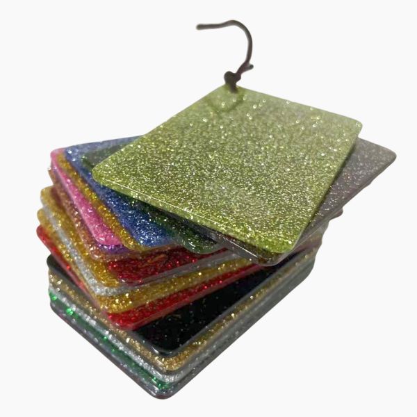 4*8ft 3mm High Glossy Acrylic Colorful Glitter Sheet Laser Cutting For Decoration Craft