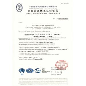 Hebei Zhuolian Machine Tool Accessories Co., Ltd. Certifications