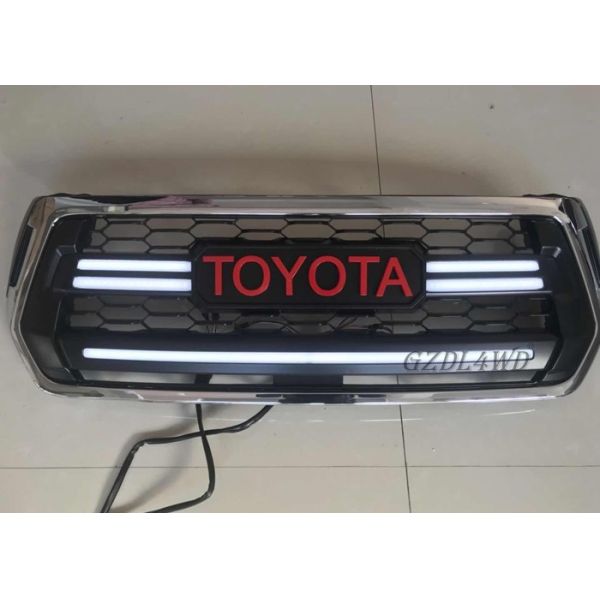 Hilux 2018 Grille TRD Style Front Grill Guard With Fog Lights Cover For Toyota Rocco