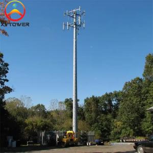 China 35m Galvanized Triangular Platform 5G WIFI Telecommunication Monopole wholesale