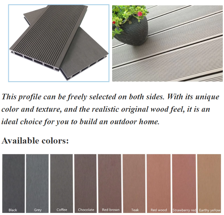 China Factory Price WPC Outdoor Flooring Plastic Composite Decking