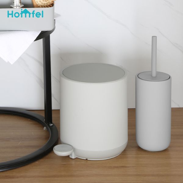 Stylish Modern Living Room Organizer Step On Garbage Can With Soft Close