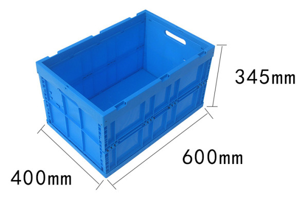 Logo Printing Collapsible Plastic Containers / Folding Storage Crates