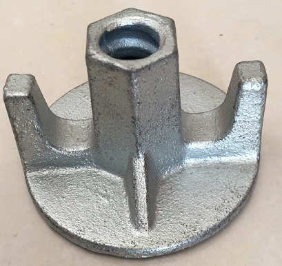 200kN Formwork Forged Anchor Nut , Three Wings Galvanized Formwork Forged Anchor Nut