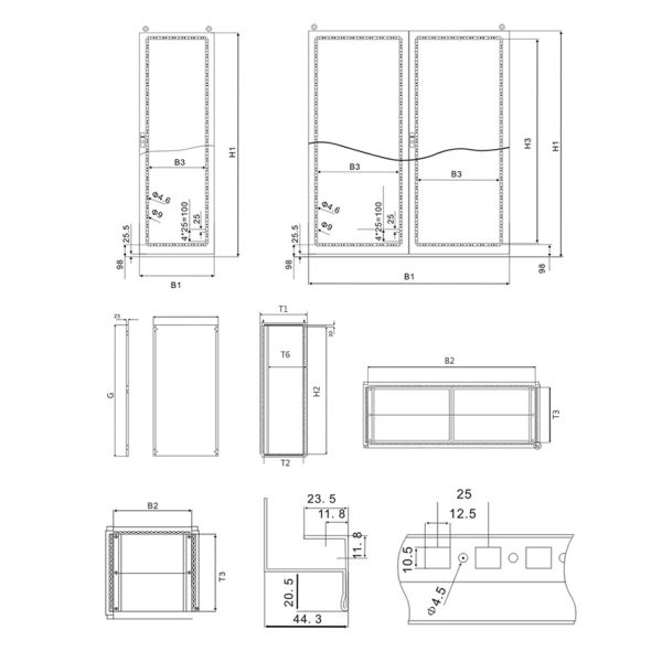 Independent Ip55 6a Electrical Distribution Box Non Standard Customization Durable