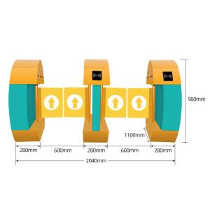 China Children Friendly Swing Barrier Gate Turnstile SPCC Material 1100x280x980mm wholesale
