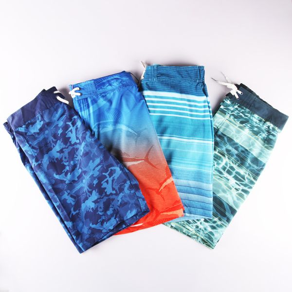 Custom Mens Casual Cotton Shorts Male Summer Beach Wear Swim Shorts