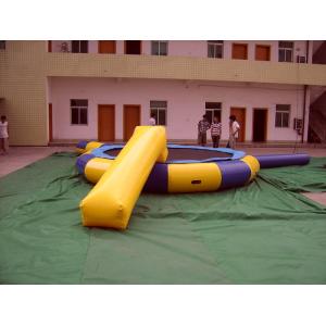 Strong Inflatable Water Trampoline Combo With Slide , Inflatable Water Games
