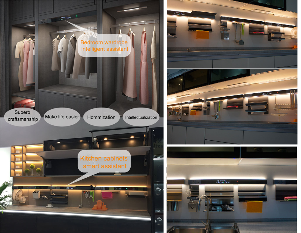 Aviation Aluminum PC / ABS Smart LED Display Screen For Kitchen Lighting