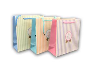 China Cute Fancy Small Brown Gift Bags With Handles Fashionable Appearance on sale
