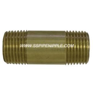 China Seamless SCH40 Brass Pipe Nipple Male Both End Thread Connection on sale