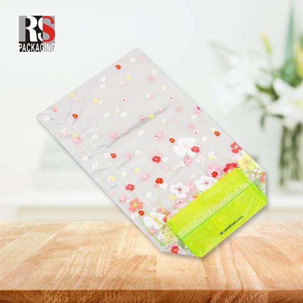 Poly Opp Cross Block Square Bottom Plastic Bags Resealable Food Packaging Bags