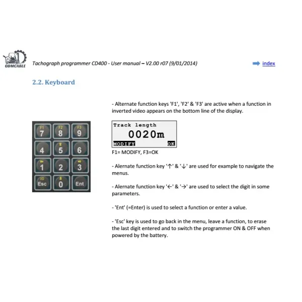 Digital Truck Tachometer Programmer CD400 Distance Reading Clear DTC and Matched Wire