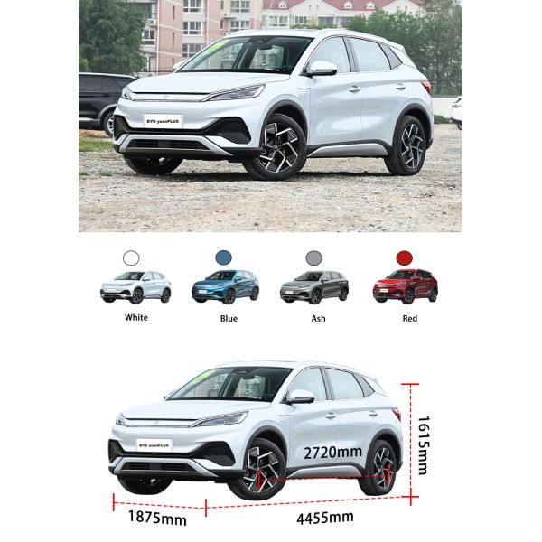 150kW BYD Used Cars Sedan 100% Electric Car EV BYD Yuan Plus Flagship