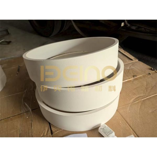 Large-Diameter Alumina Ceramic Sleeve Alumina ceramic sleeve lined pipe bend Wear Resistant Large Diameter Alumina Ceramic Sleeve Tube ...