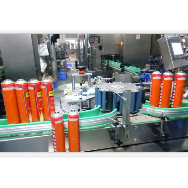 Spray Paint Can Automatic Bottle sticker Labeling machine manufacturer Applicator Easy to Maintain straw tube applicator