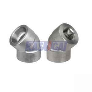 China 1/8' To 4 Stainless Steel High Pressure Fittings Socket Weld 45 Degree Threaded Elbow on sale