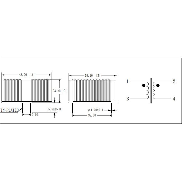 Horizontal Power Inductor Coil / Toroidal Choke Coil With Gap Various Sizes Available