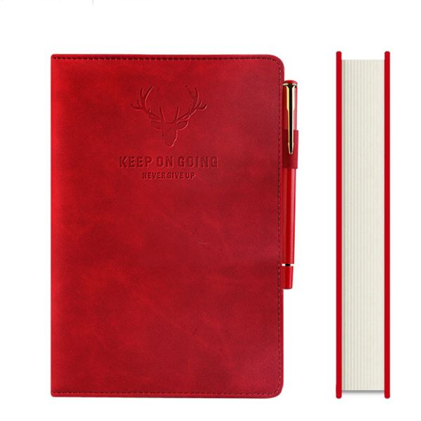 Thickening A5 PU Leather Diary Notepad with Customized Hardcover Planner Journal Notebook