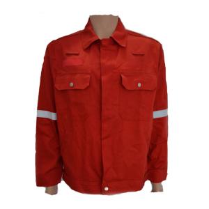 China 210gsm Twill Red Fire Resistant Jackets En11611 Cvc FR 100 Cotton Hi Vis Fr Winter Jacket wholesale