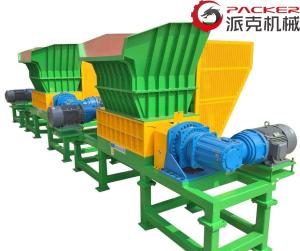 PLC Control Double Shaft Shredder Production Waste Overload Automatic Recerse