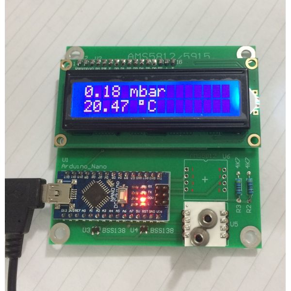 TEST CIRCUIT BOARD FOR Pressure Sensor AMS 5812 AMS 5915 AMS6915 by Analog Microelectronics GmbH