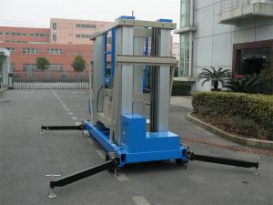 China 22 M Aluminum Alloy One Man Lift Motor Driven Blue For Window Cleaning wholesale