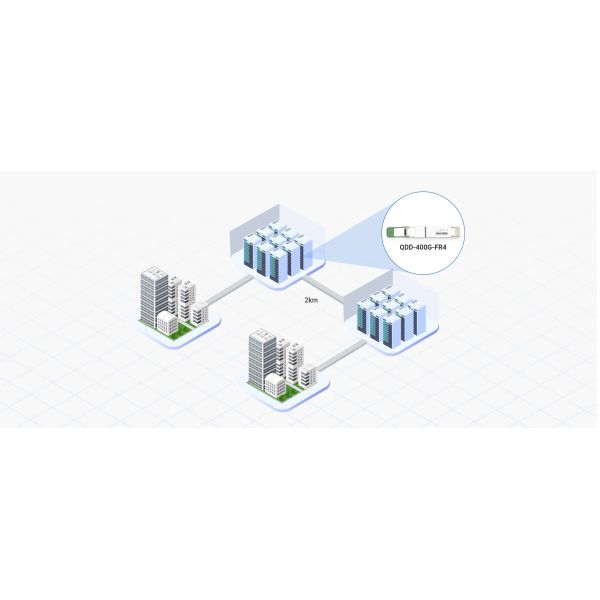 Comelink 400G QSFP-DD FR4 Optical Transceiver Module,400G QSFP-DD FR4 PAM4 Optical Transceiver CWDM4 2km Duplex LC SMF, 1310nm 2km