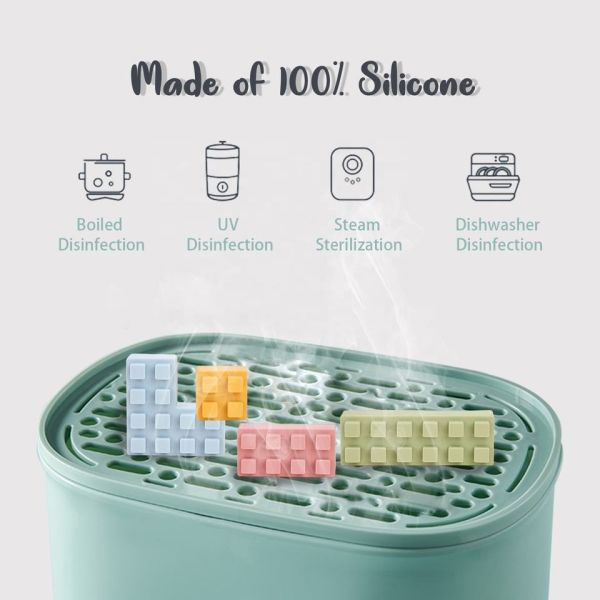 Kid Safe Chewable Silicone Building Block Toy Set