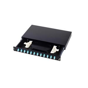 China Fiber Optic Patch Panel Networking ODF 1U 19 Inch 24 Ports Large Capacity wholesale