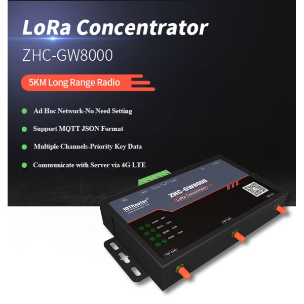 Wireless LTE 5KM Lora Modem with RS485 Data Transmitter MQTT Gateway