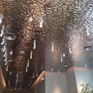 China Anodized Silver Stainless Steel Ceiling Panel Moisture Proof Water Ripple Sheet For Ceiling wholesale