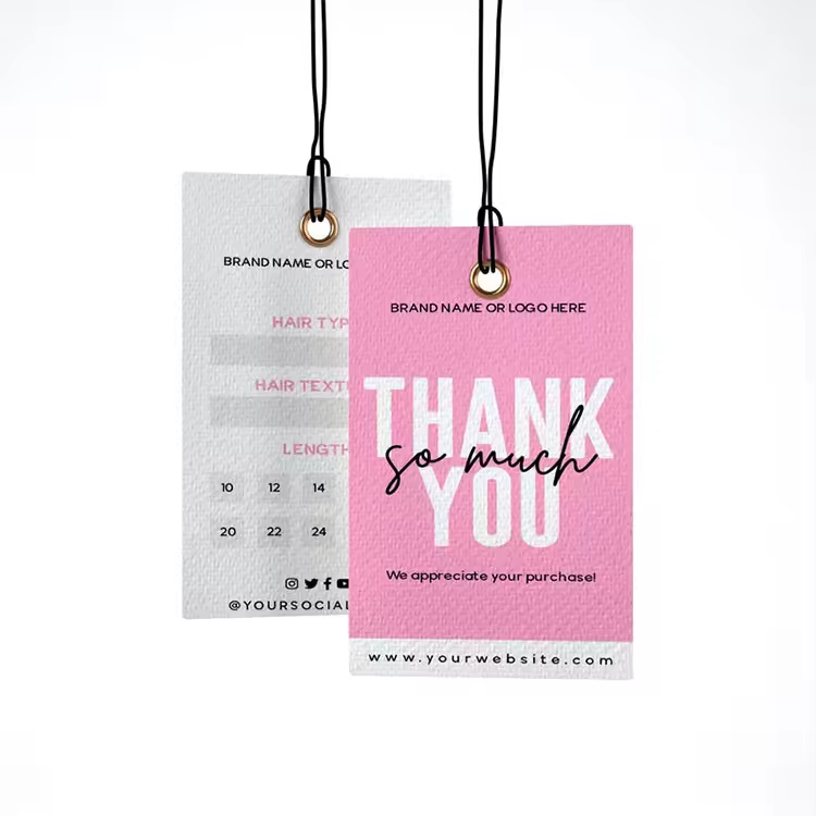 Custom Clothing Gift Tags Customised Clothing Labels Transparent Embossed Print Clothing Tags