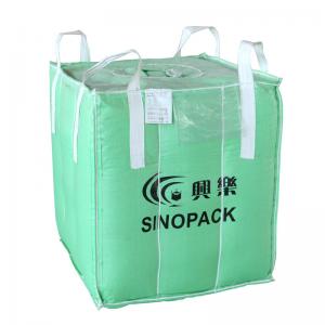 China Flexible intermediate bulk container 1.5 ton big baffle bag for soybeans / seeds wholesale