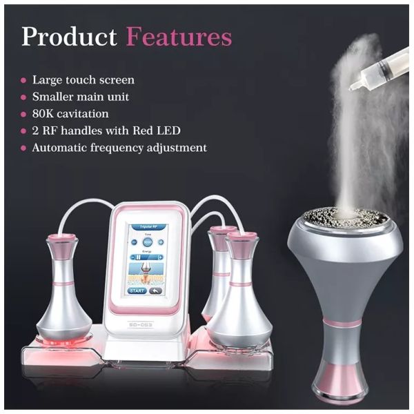 3 In 1 80k Cavitation Fat Burner Fat Reduction Cellulite Removal Rf Face Slimming Massage Machine