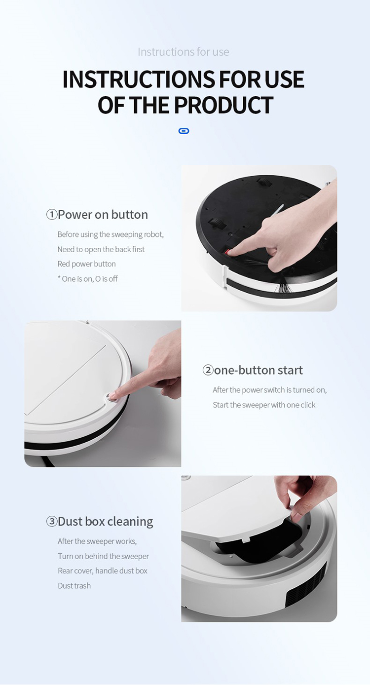 CCC Smart Sweeping Robot Vacuum Cleaner 800pa Floor Cleaning Robot