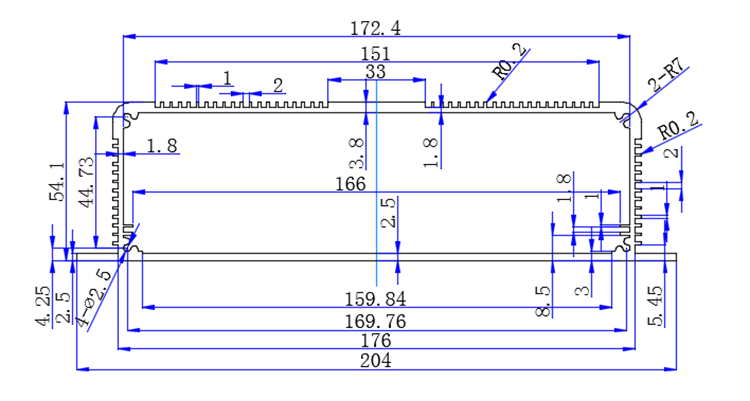 Matt Black Sandblasting Extruded Aluminum Enclosure Box